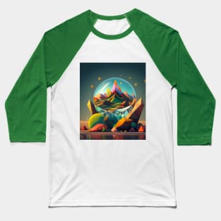 Abstract Desert Landscape Baseball T-Shirt